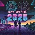 Happy new year 2025 couple wallpaper