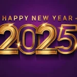 Happy new year 2025 purple image wallpaper