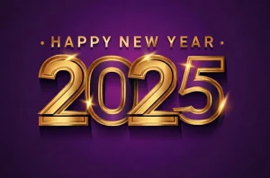 Happy new year 2025 purple image wallpaper