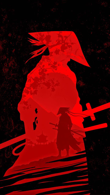 Free Download Red Samurai Mobile Wallpaper