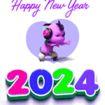 Happy new year 2024 gif funny