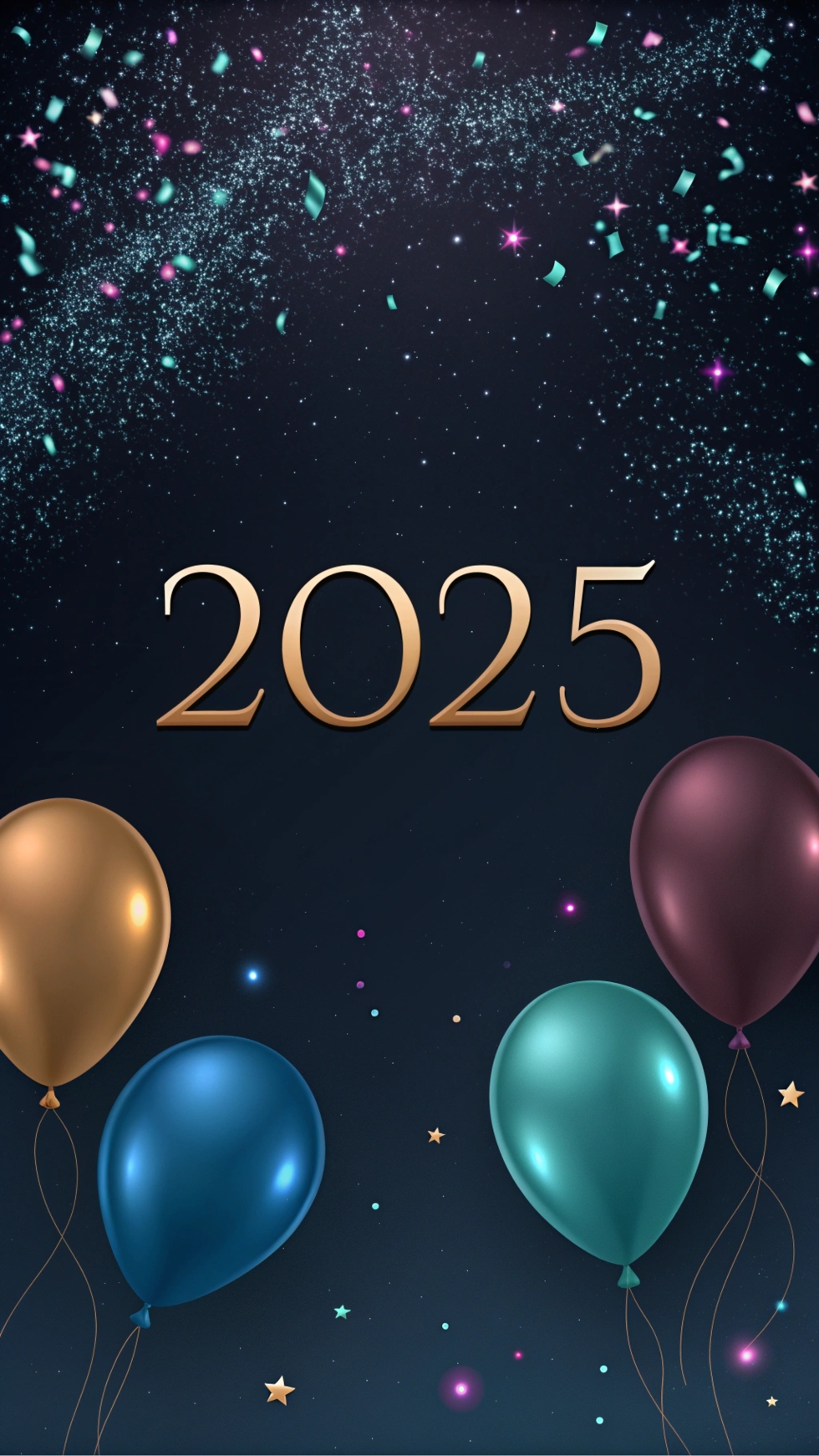 Free Download 2025 New Year Art iPhone Wallpaper