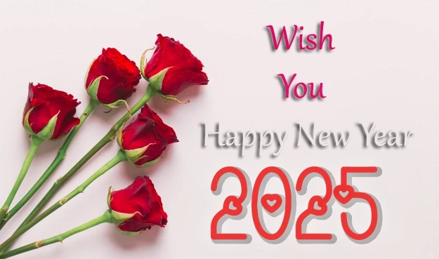 Hpy 2025 image with rose flower