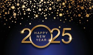 2025 happy new year background design greeting card banner poster illustration vector