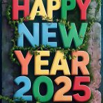 Free joyful 2025 new year background for holiday fun