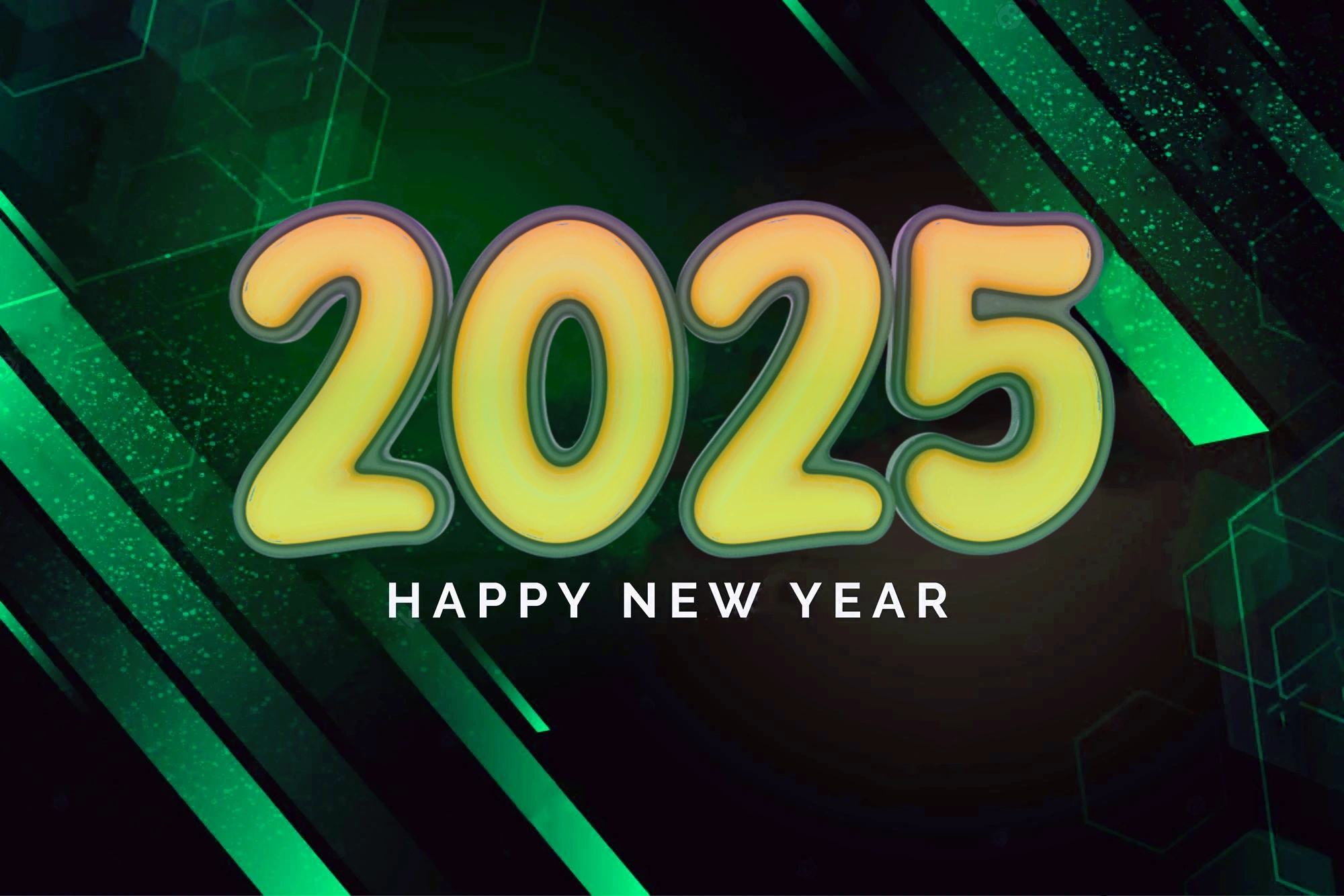 Futuristic happy new year 2025 background