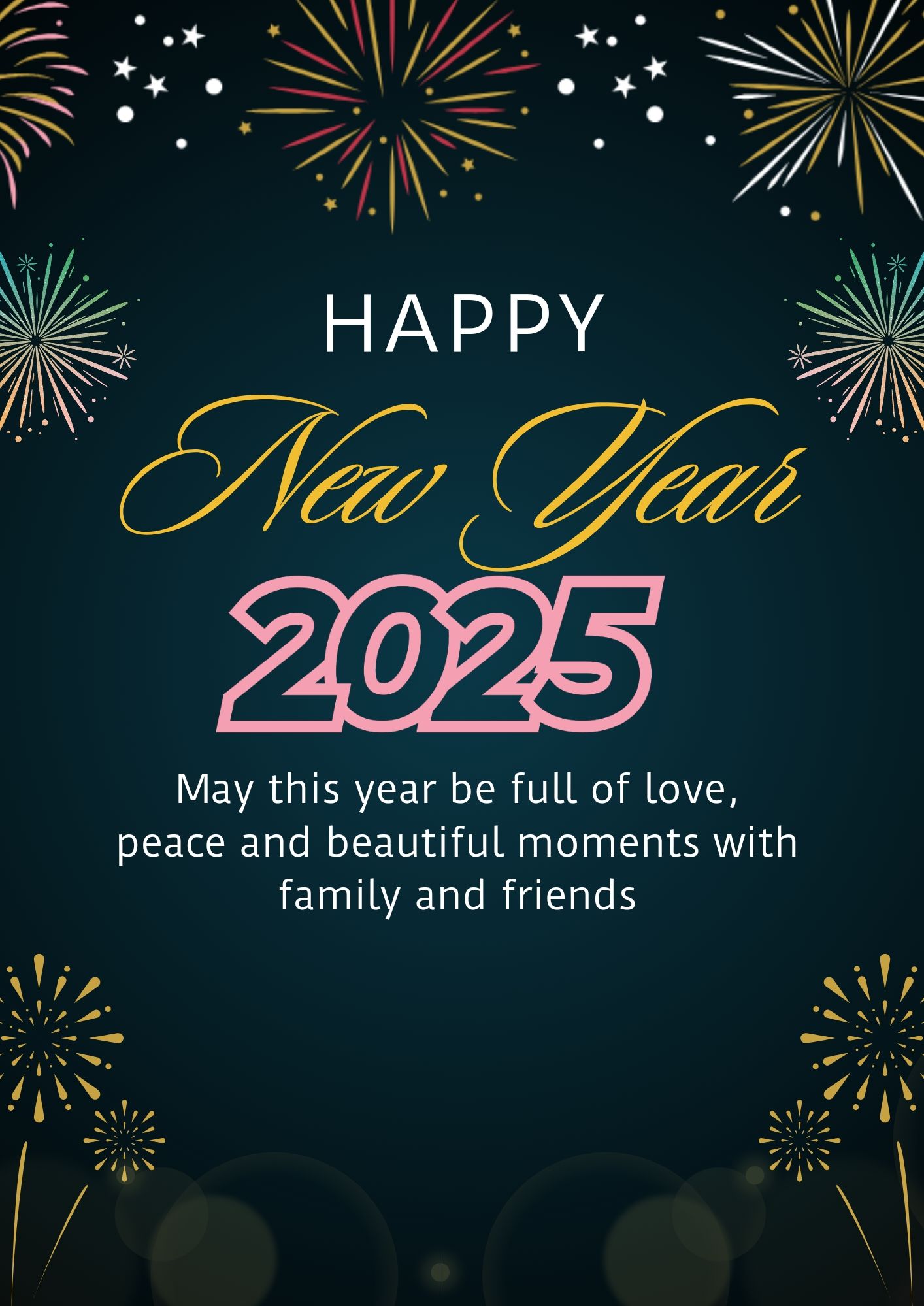 Wish You Happy New Year 2025 Wishes Quotes Sayings Images Photos