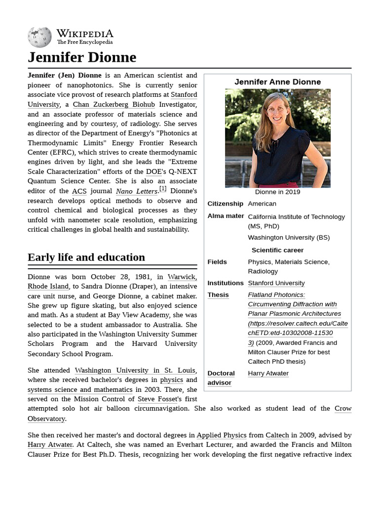 Jennifer Dionne Bio: The Renowned Stanford Professor’s Age, Height, Career, Family, Net Worth & Recent Scientific Innovations