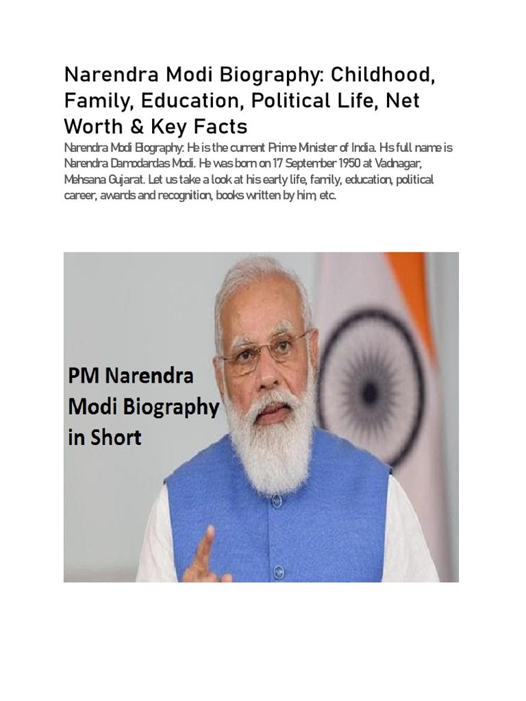 Narendra Modi Biography: Age, Net Worth, Career Highlights, and Recent Political Impact (2026 Update)